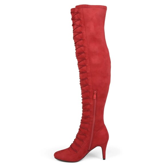 Journee Collection Women's Trill Lace up Over the Knee Dress Boots - Picture 2 of 6